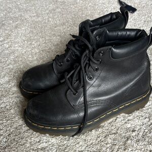 Doc Marten Black Leather Boots size US 7/EU 38